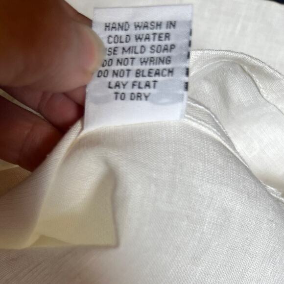 Rizzo White Linen Blend Button Shirt M Italian Style NWT - Picture 6 of 10